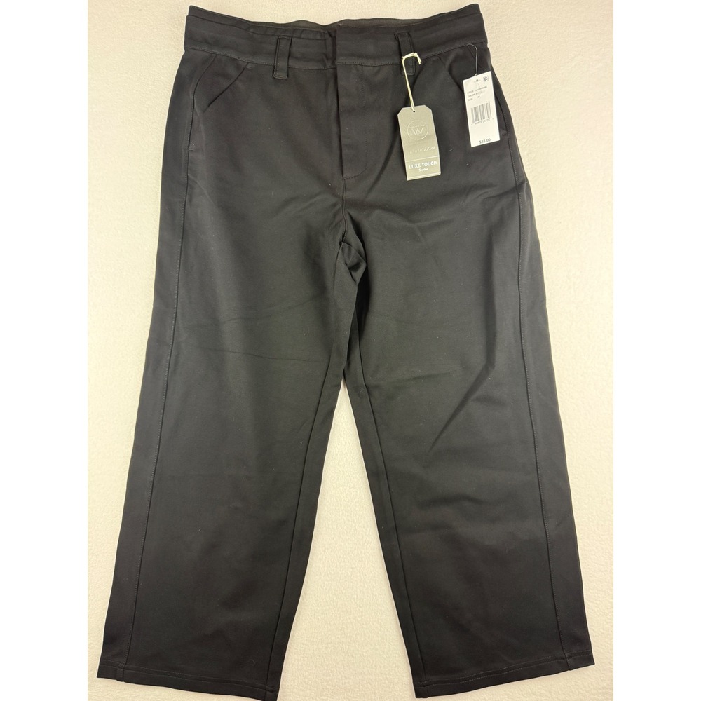 Wit & Wisdom Luxe Touch Skyrise Black Wide Leg Crop Pants 12P LP13492Q8E
